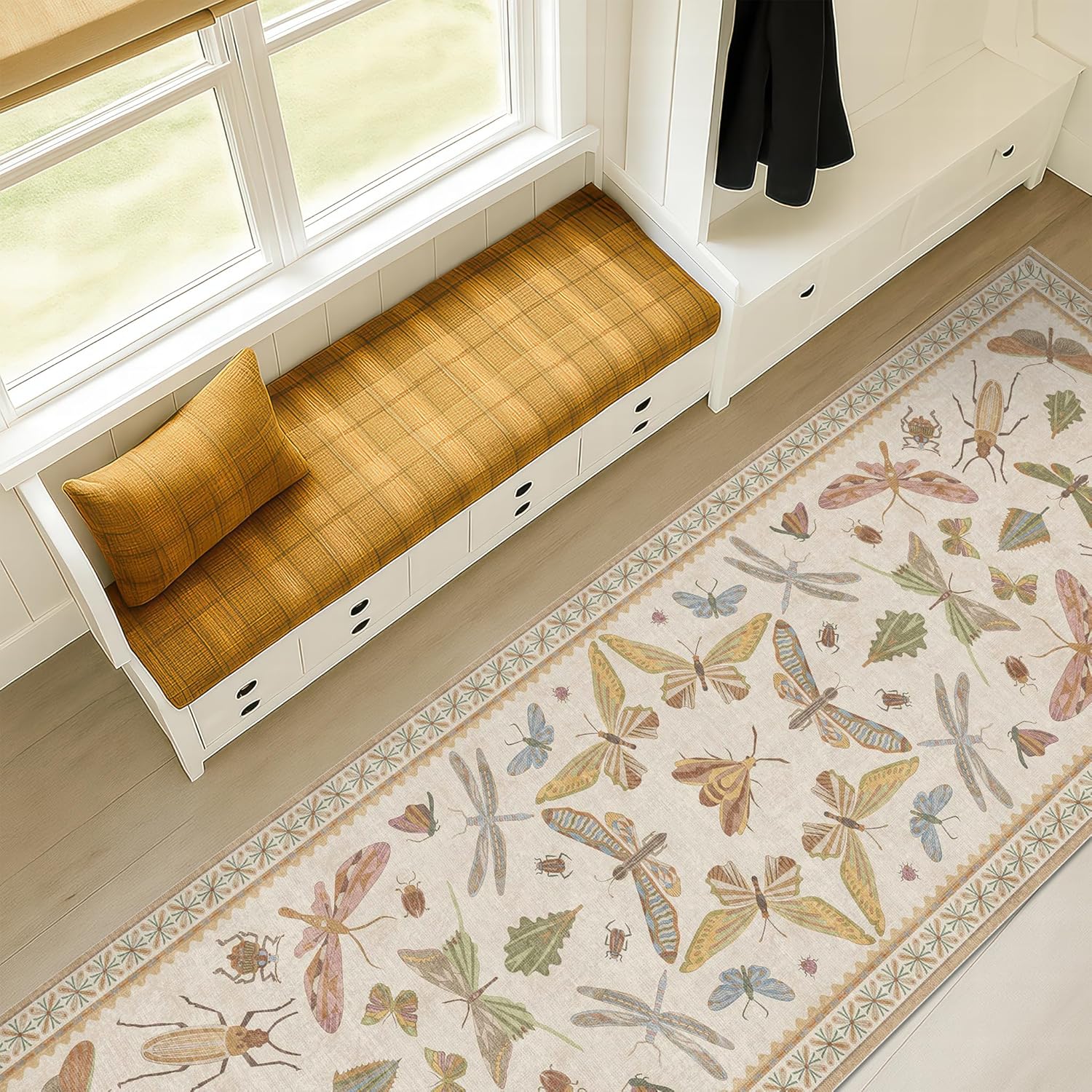 8 ft Long Hallway Rug - Non-Slip Stain Resistant Runner Rug