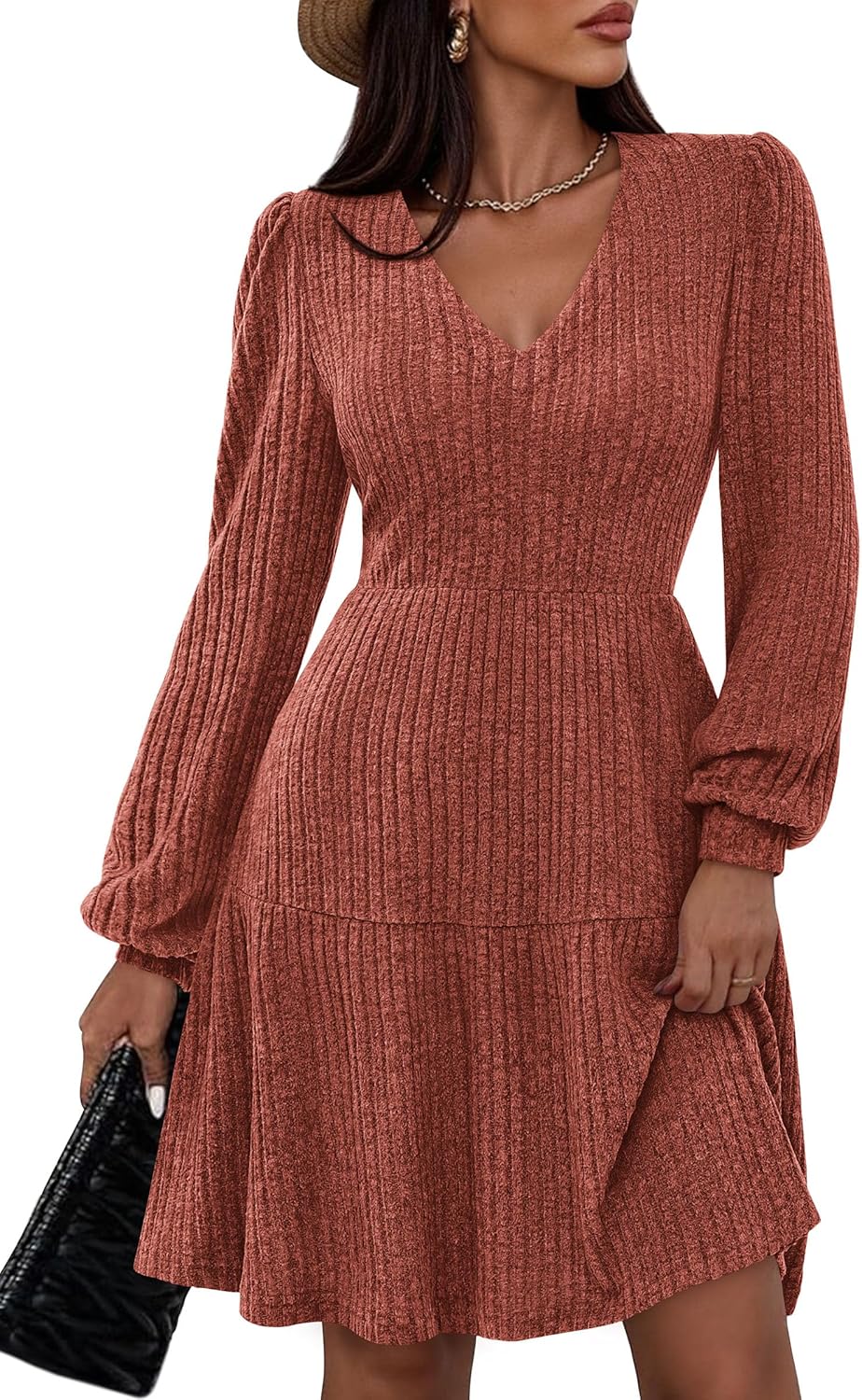 PRETTYGARDEN Womens Sweater Dress for Fall 2025 with Pockets