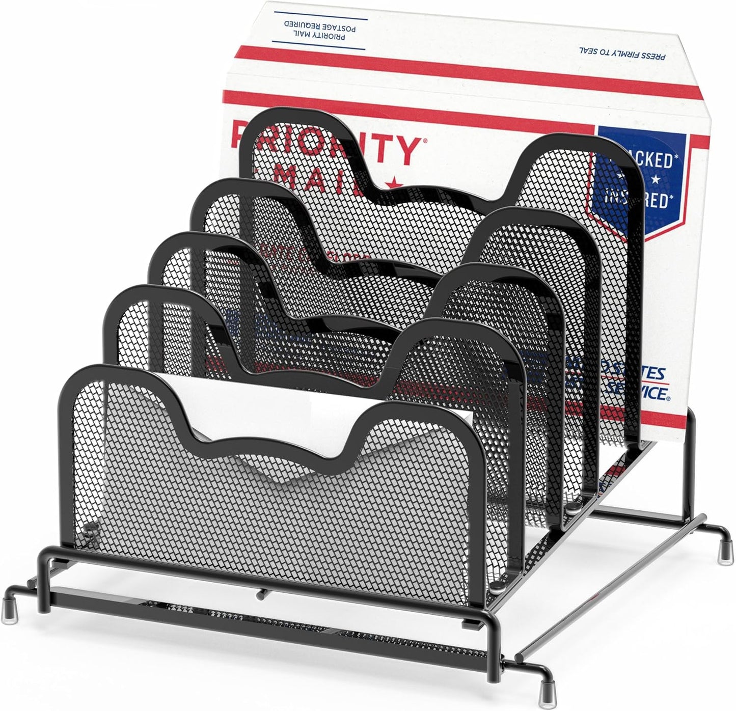 5-Section Desk File Organizer, Effortless Organization