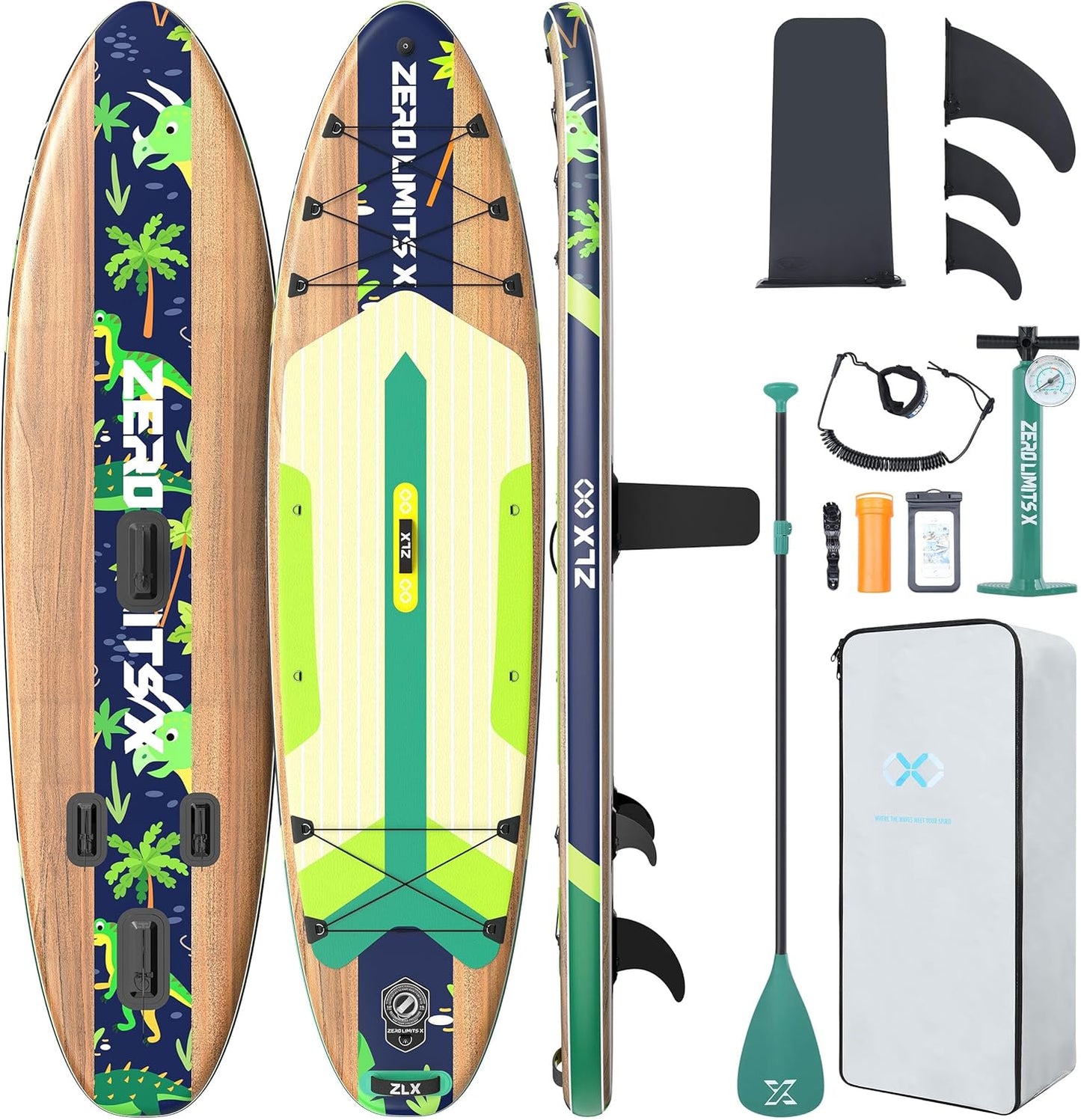 ZLX Inflatable Stand Up Paddle Board for All Skill Levels
