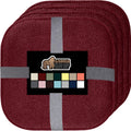 16x16 Wine Memory Foam Chair Cushions Set of 4 - Slip Resistant Pads