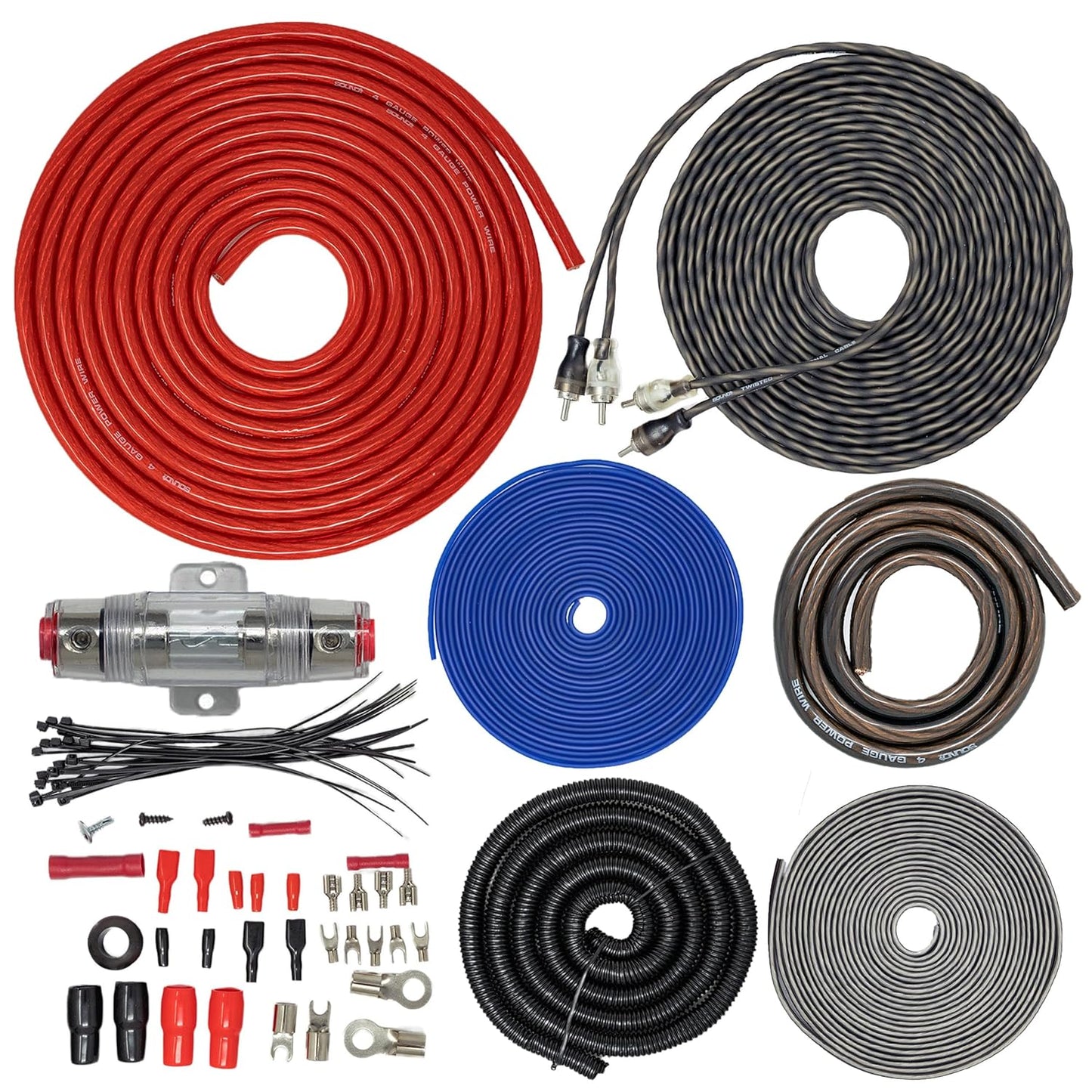 SoundBox ECK4v2 4 Gauge Amp Kit for 2500W Amplifier Install