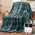 Heated Queen Electric Blanket 84x90 - Ultra Soft Flannel Throw