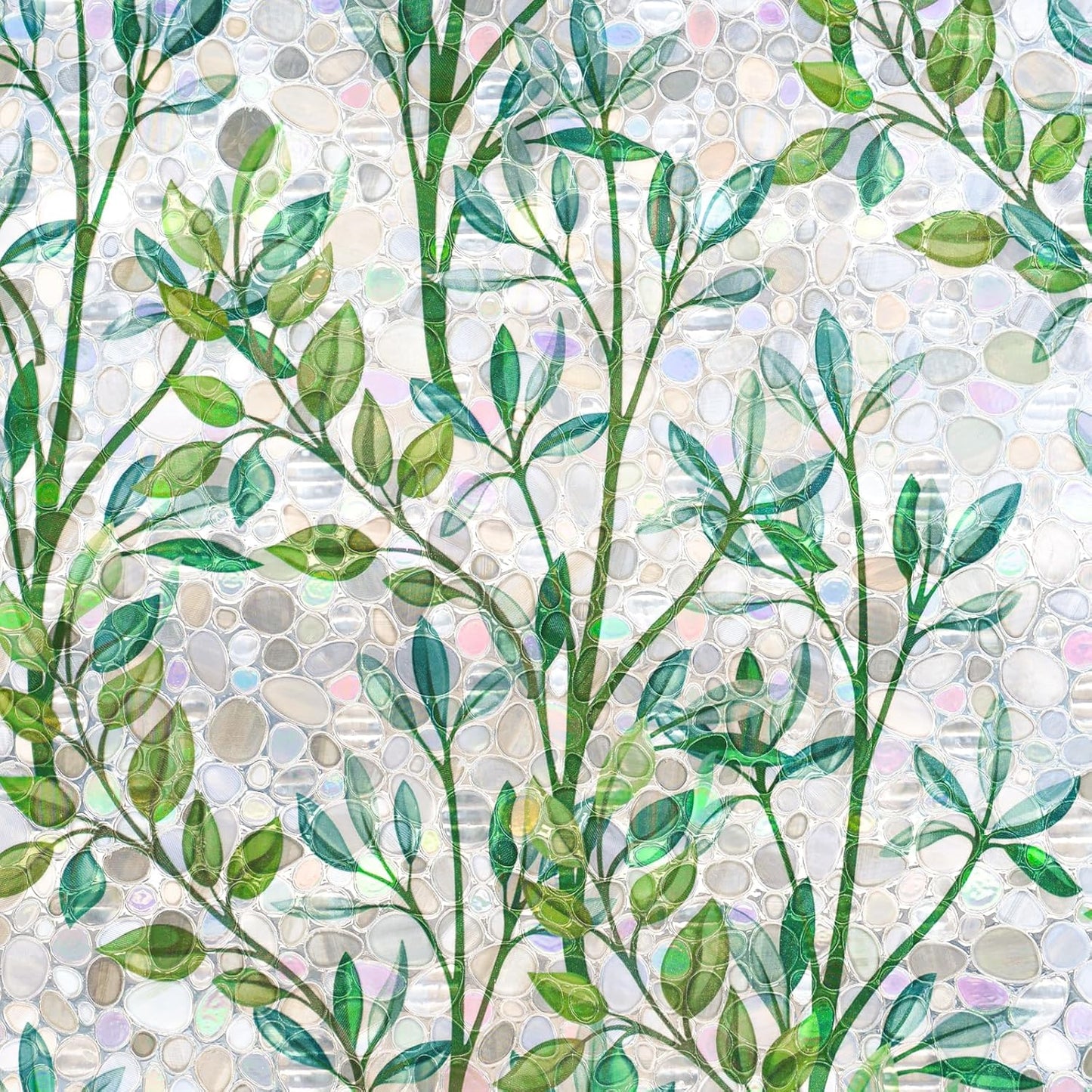 LEMON CLOUD Stained Glass Window Film for Privacy and Decor