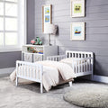 Olive & Opie Jax Toddler Bed in White - Low Profile Toddler Bed
