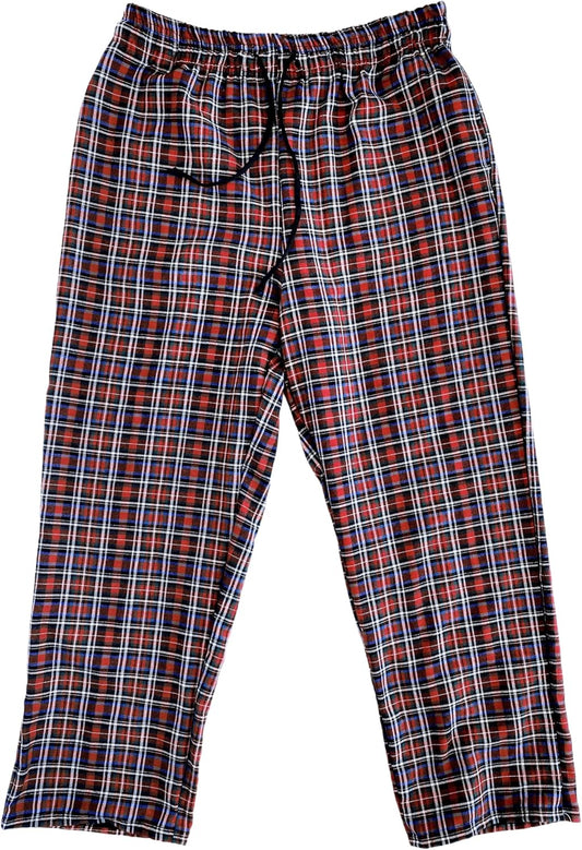 Men Women Unisex Plaid Flannel Pajama Pants for Comfort
