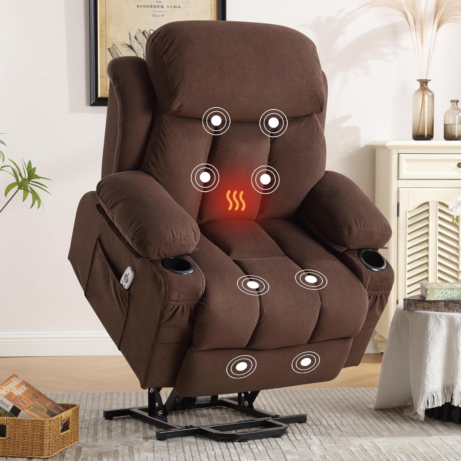 Power Lift Recliner Chair for Elderly with Massage and Heat