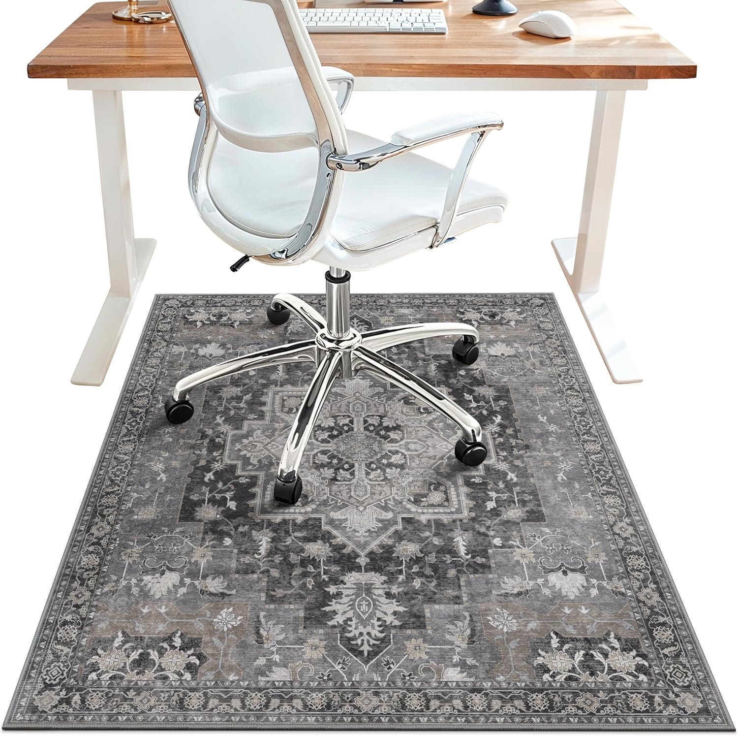 36x60 Office Chair Mat for Hardwood Floors - Vintage Design