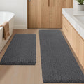 Luxury Chenille Bath Rug Set 60x20 + 32x20 - Soft Thick Absorbent