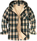 Mens Sherpa Lined Fleece Plaid Shirt Jacket - Warm Winter Layer