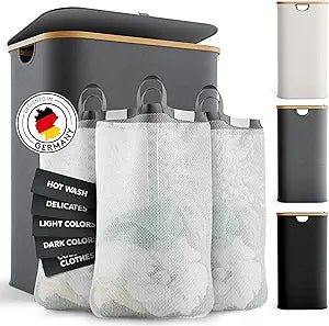 EDELFELD Laundry Hamper with Lid - 150L Large Capacity Basket