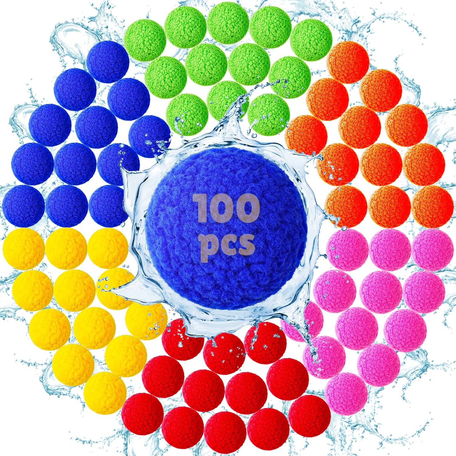 Reusable Water Balloons - 100 PCS for Summer Fun and Games