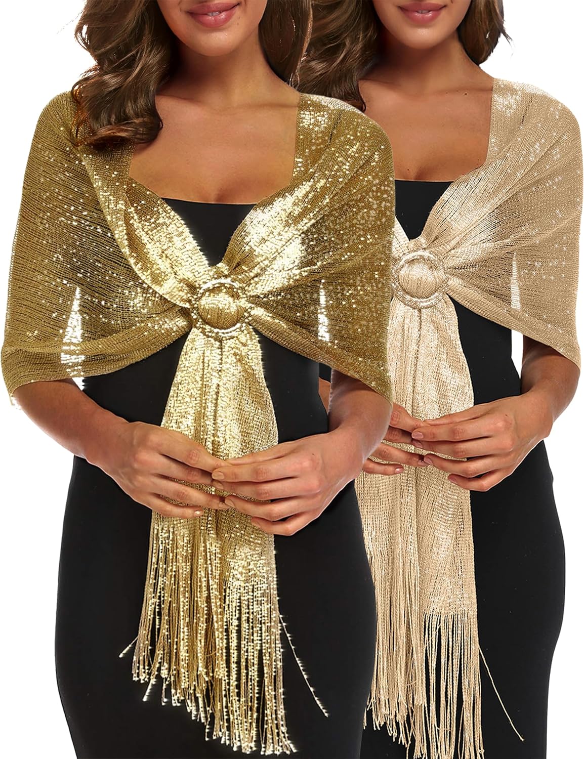 Rheane Shawls and Wraps for Evening Dresses with Buckle Style