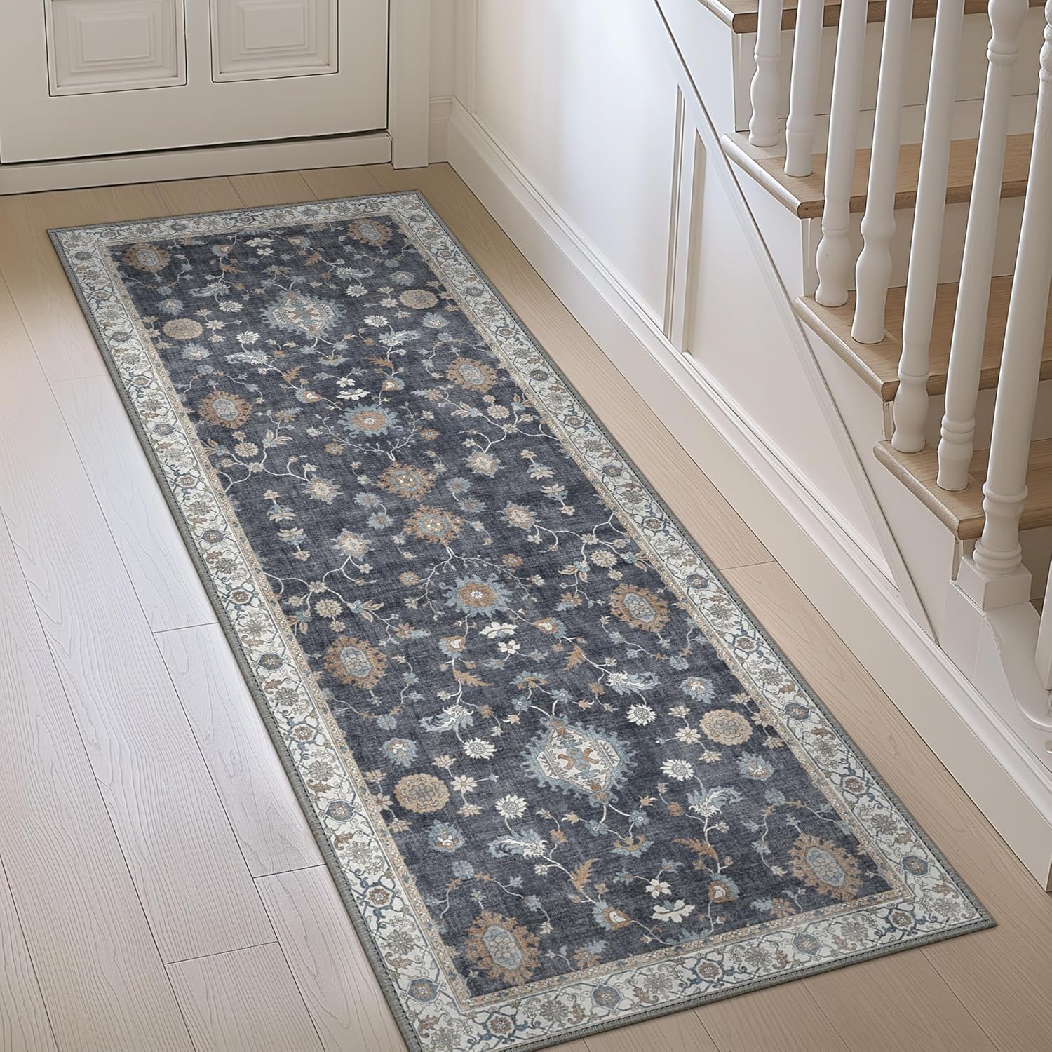GENIMO Runner Rug for Hallways - Machine Washable Non Slip