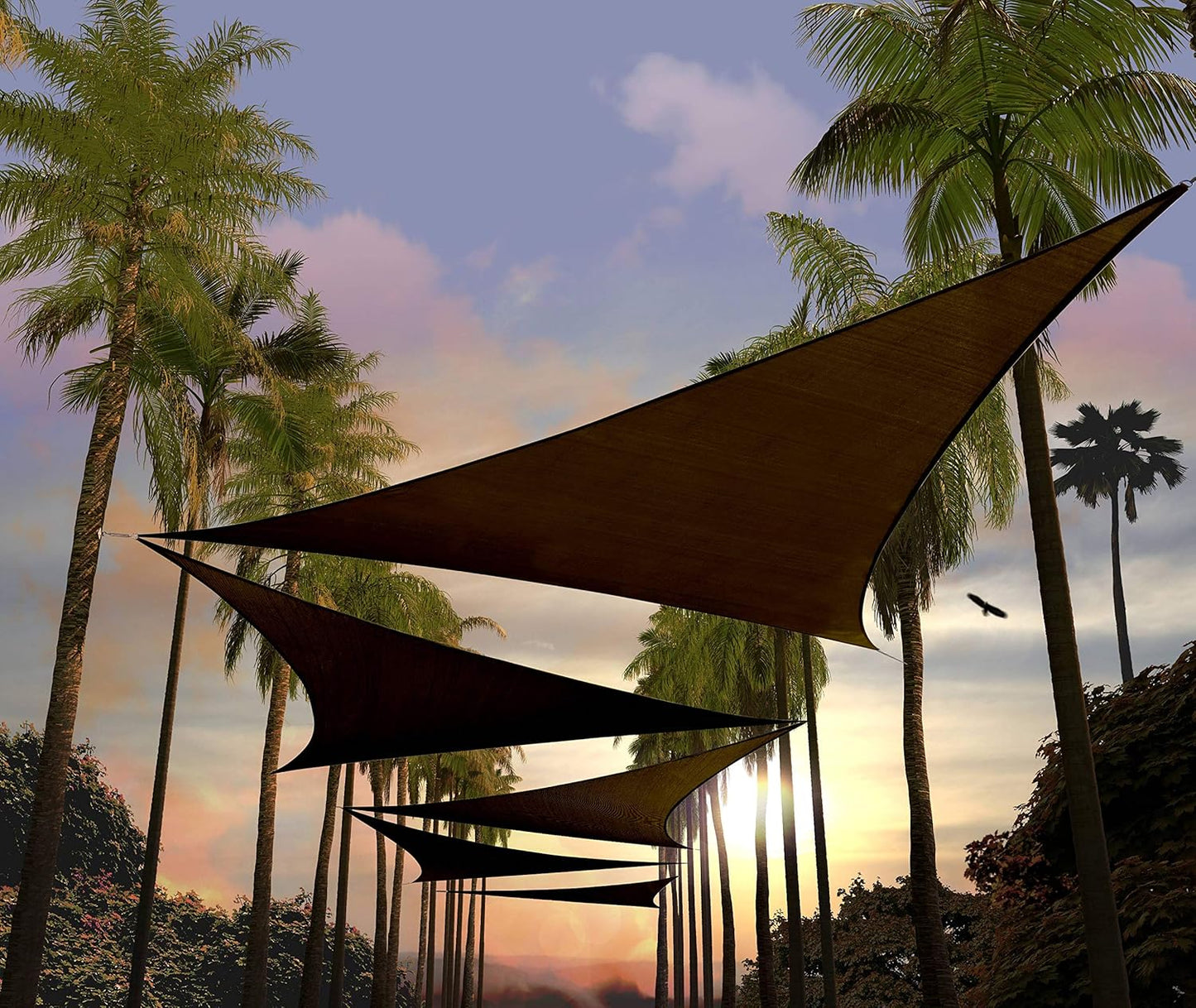 18ft Triangle Sun Shade Sail with 95% UV Protection for Outdoors