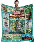 Fathers Day Fishing Gifts for Men Blanket 60in x 50in - Cozy Flannel