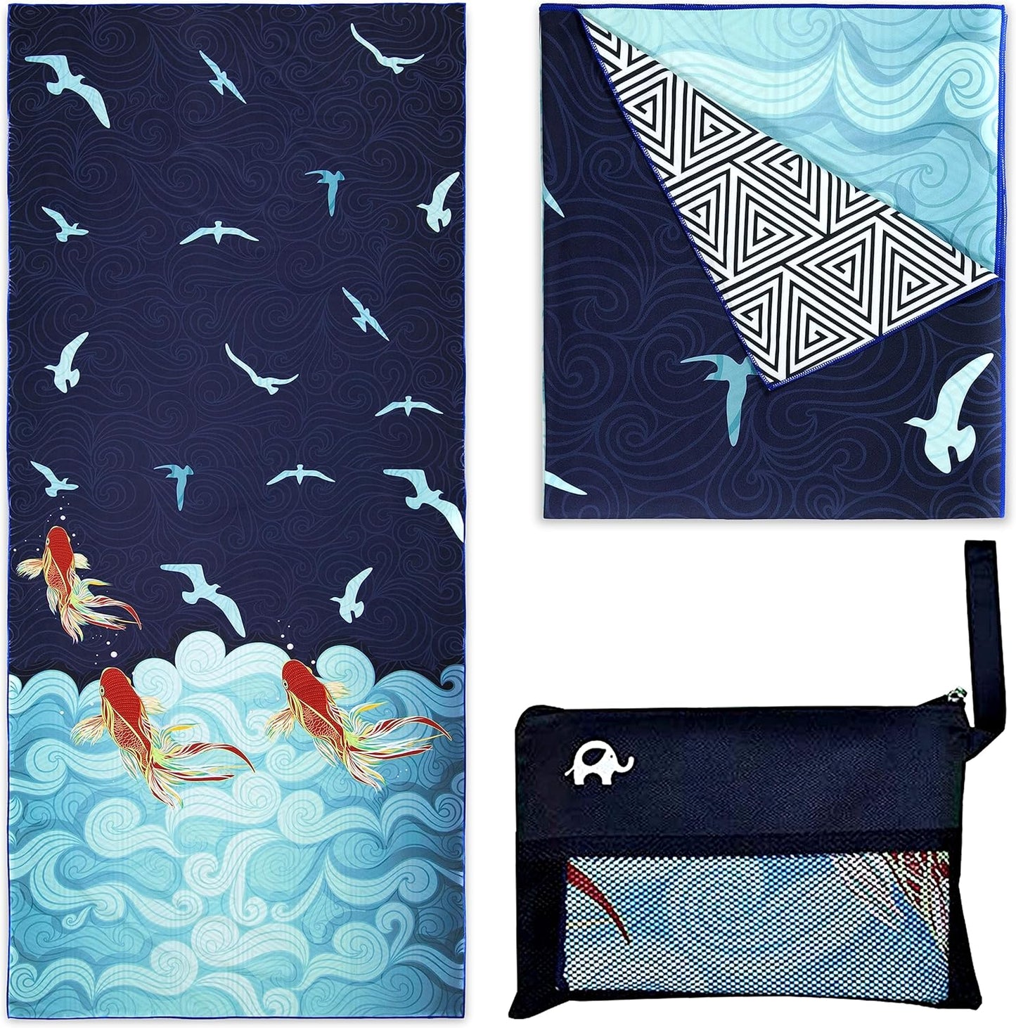 Ultra-Light Microfiber Beach Towel - Quick Dry & Sand-Free