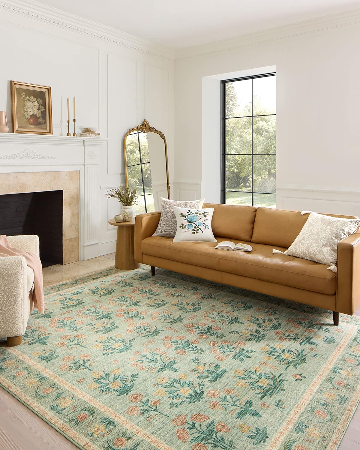 Eden Collection Mughal Rose Blush Area Rug 8ft 6in x 11ft 6in