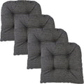 U-Shaped Non-Slip Chair Cushions 15x15 in Pack of 4 - Ditzy Dot Gray