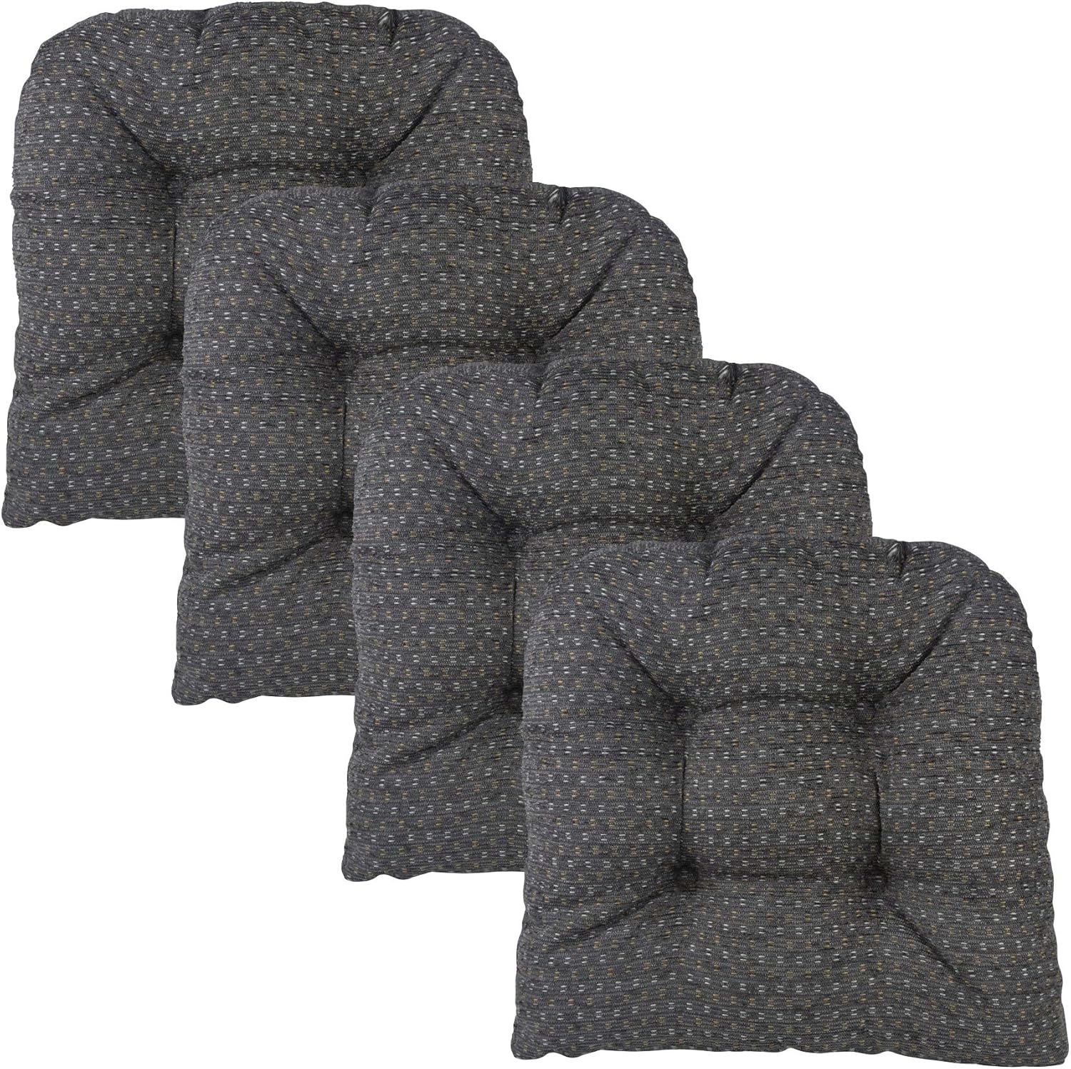 Klear Vu Gripper Overstuffed Non-Slip Dining Chair Cushions