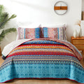 Bohemian Quilt Set Twin Size - Lightweight All-Season Coverlet