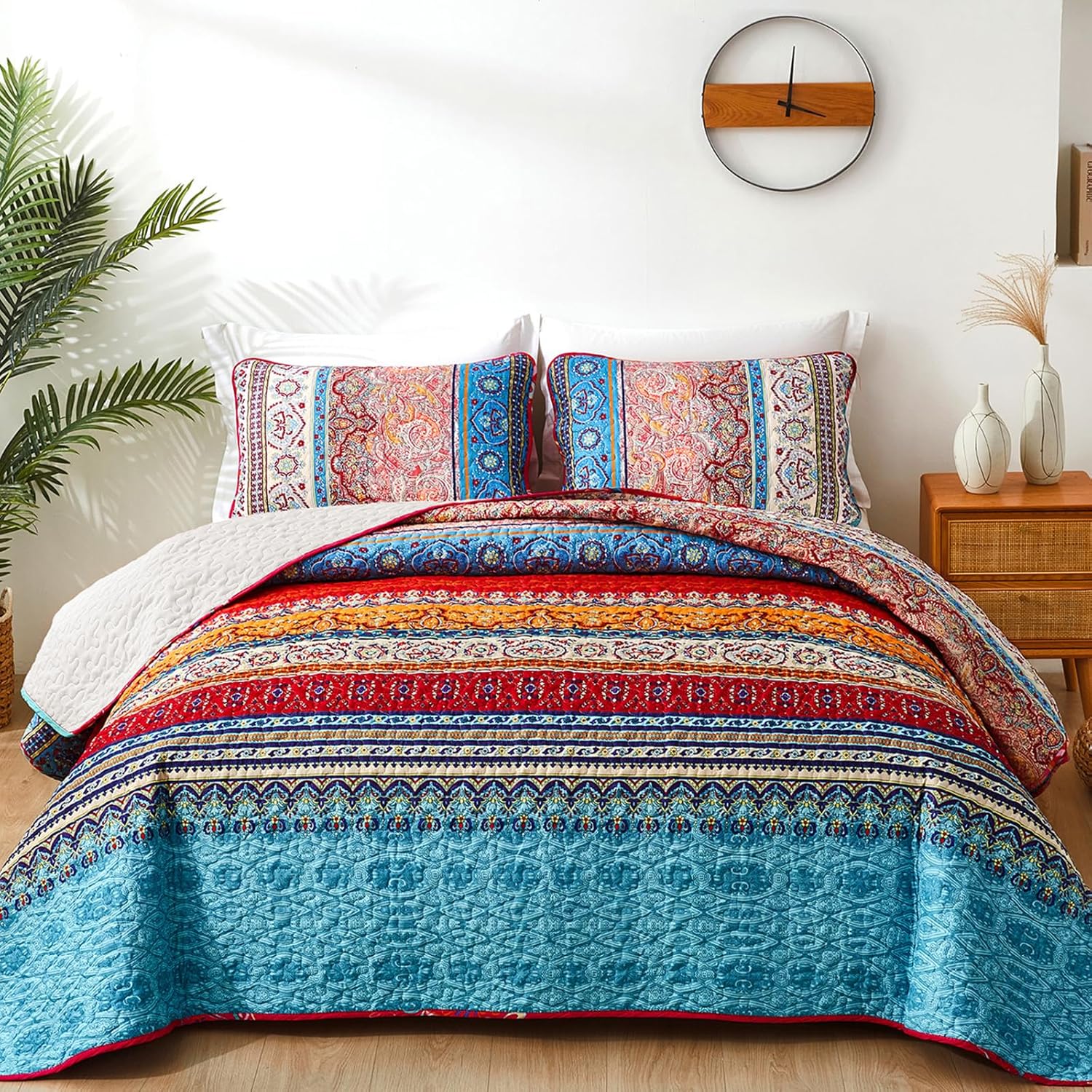 Bohemian Quilt Set Twin Size for All Seasons - WONGS BEDDING