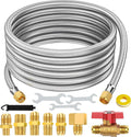 20 Feet High Pressure Braided Propane Hose Extension with Couplings