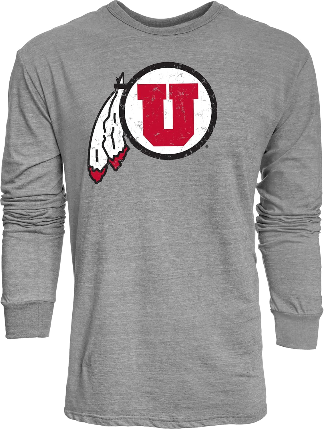 Utah Utes Men's Long Sleeve Tri-Blend T-Shirt Vintage Icon