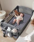 AirClub 4 in 1 Baby Bassinet Bedside Sleeper - Convertible Bassinet