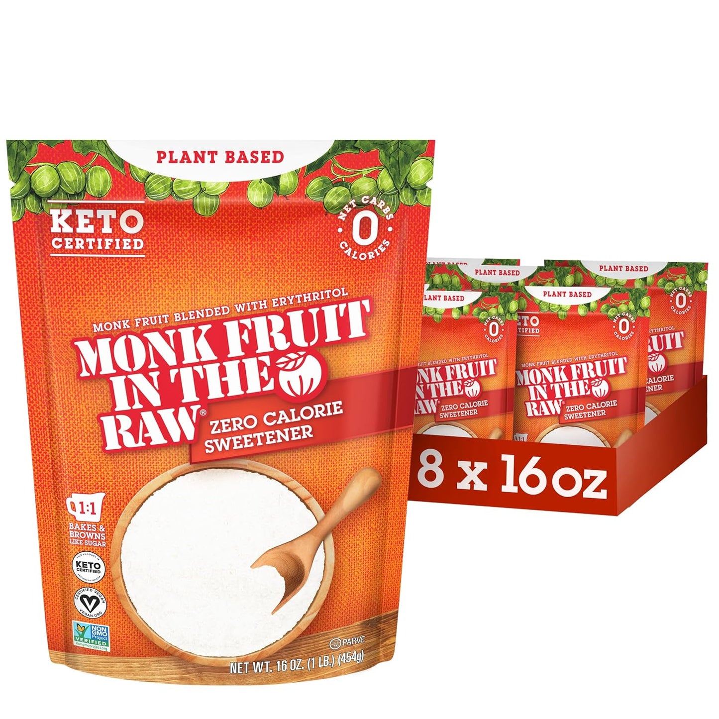 Monk Fruit In The Raw Natural Sweetener for Healthy Baking
