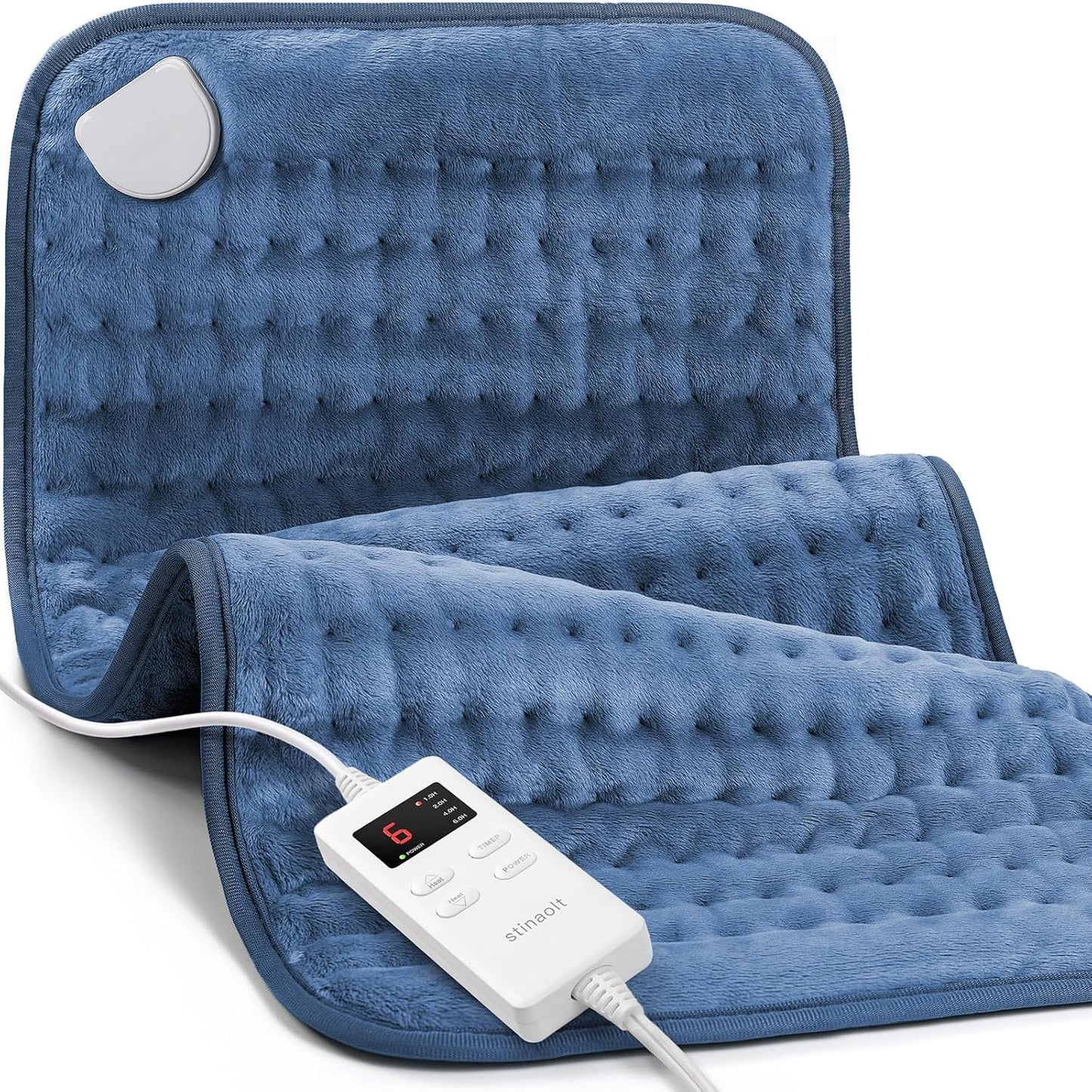 Heating Pad for Back Pain Relief and Period Cramps, Navy Blue