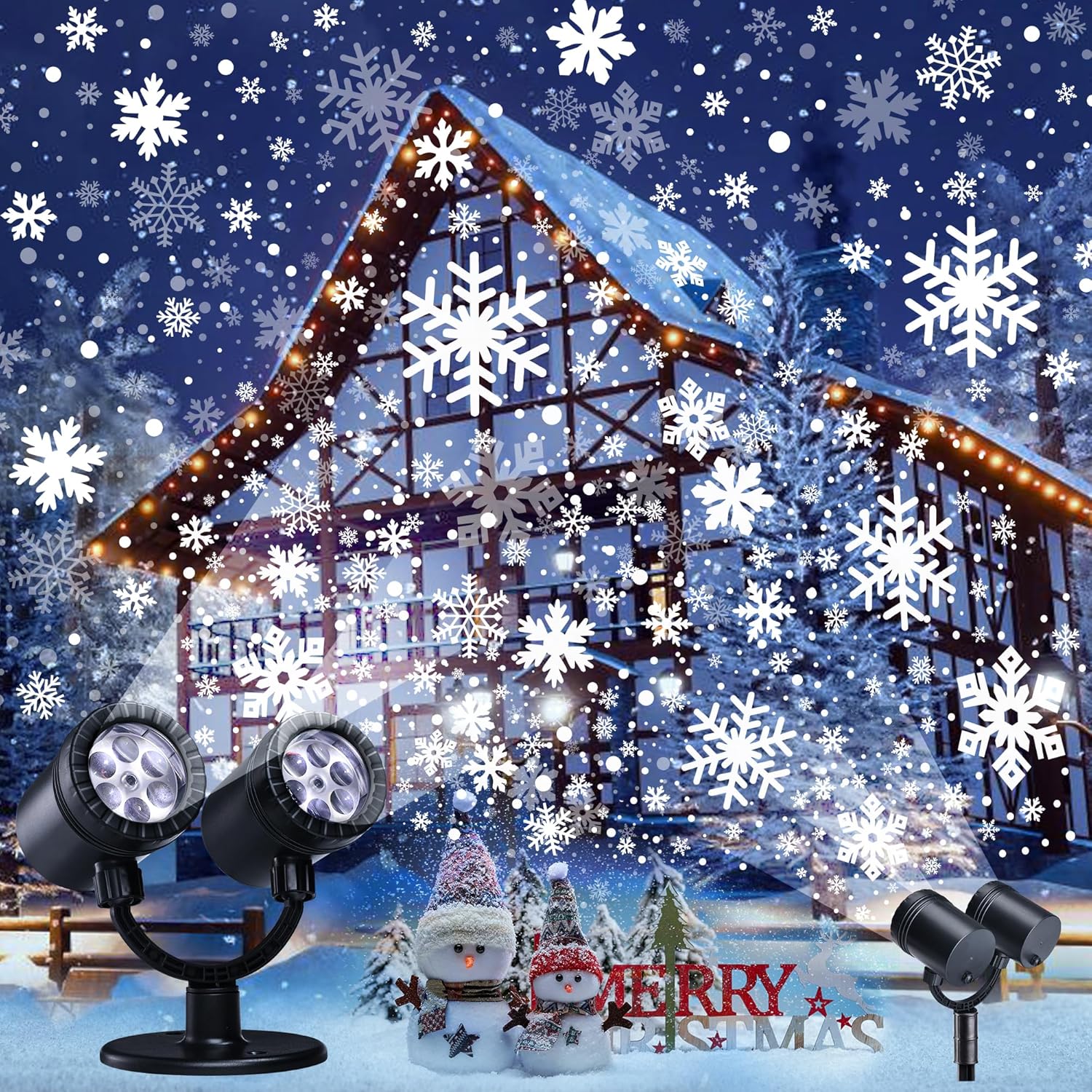 LYHOPE Snowflake Christmas Projector - Magical Timer Light