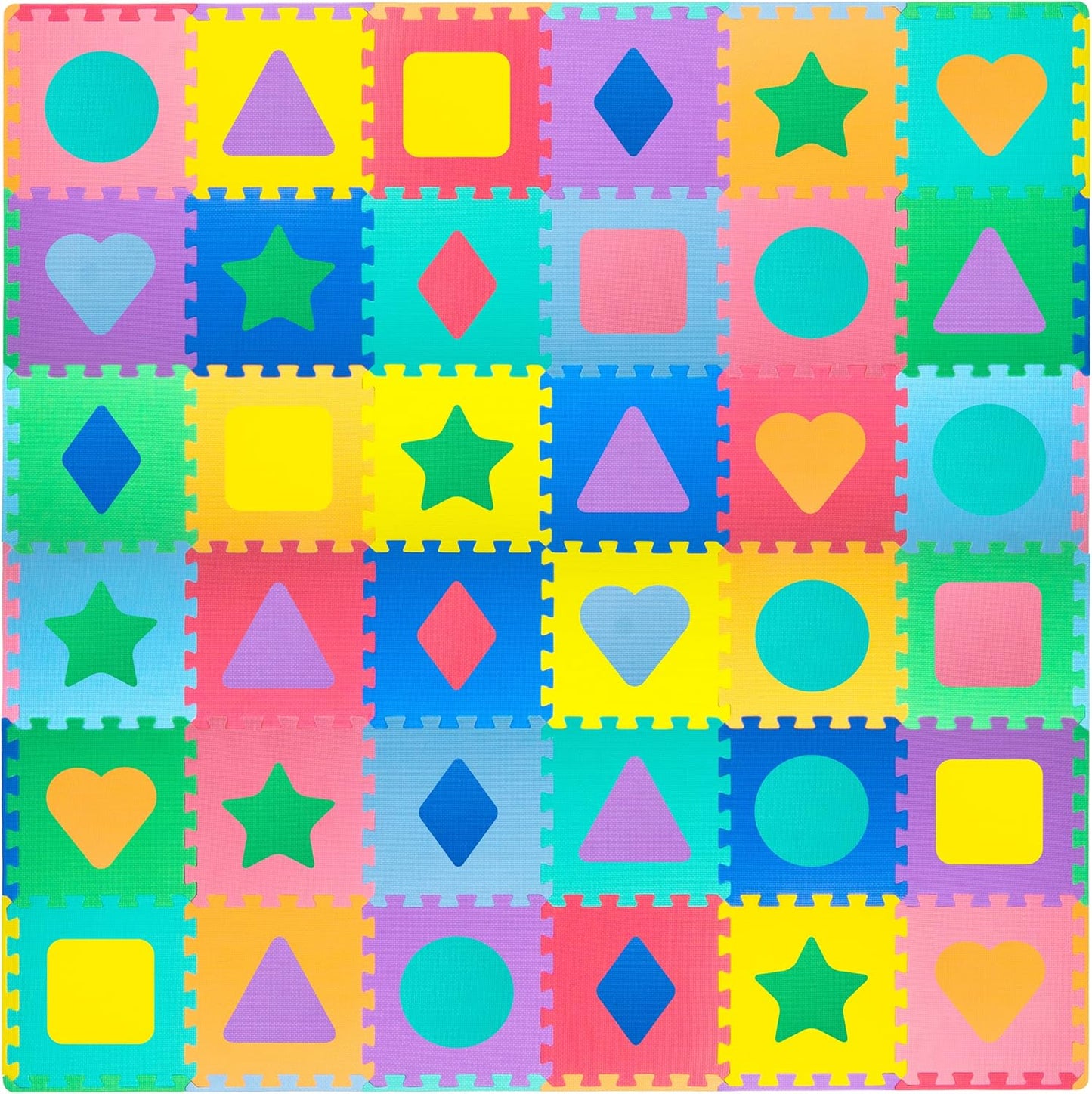 ProSource Kids Puzzle Alphabet and Numbers Play Mat for Learning
