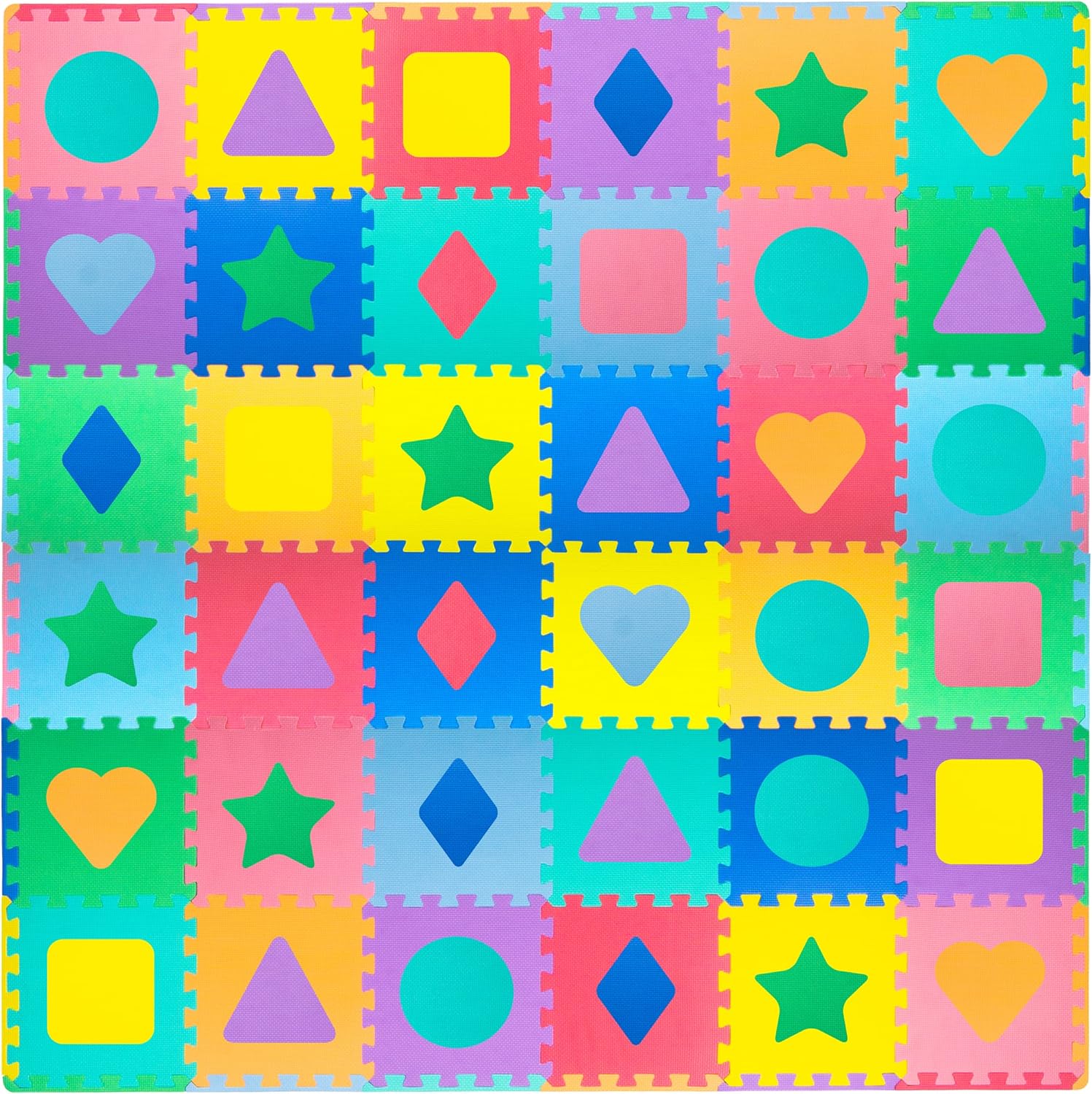 ProSource Kids Puzzle Alphabet and Numbers Play Mat for Learning