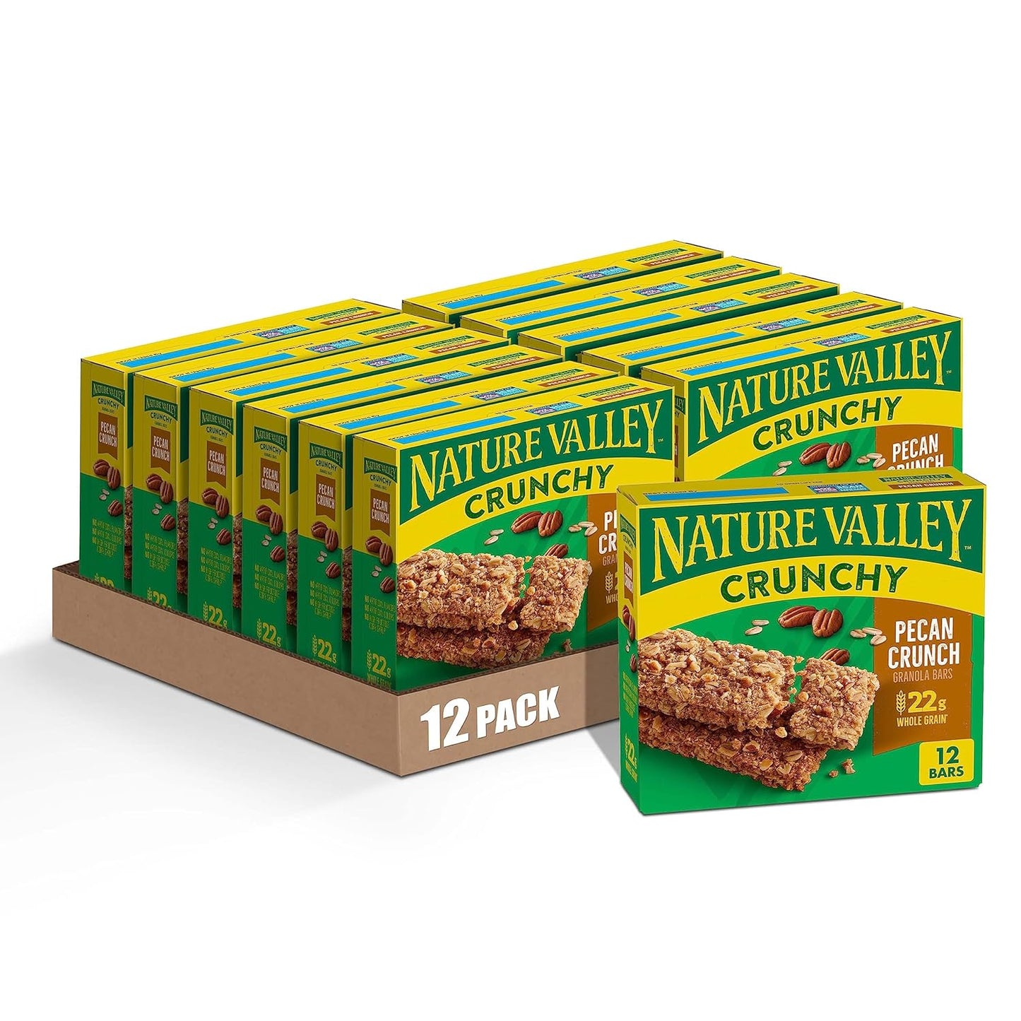Nature Valley Crunchy Granola Bars with Pecan Crunch for Snacking