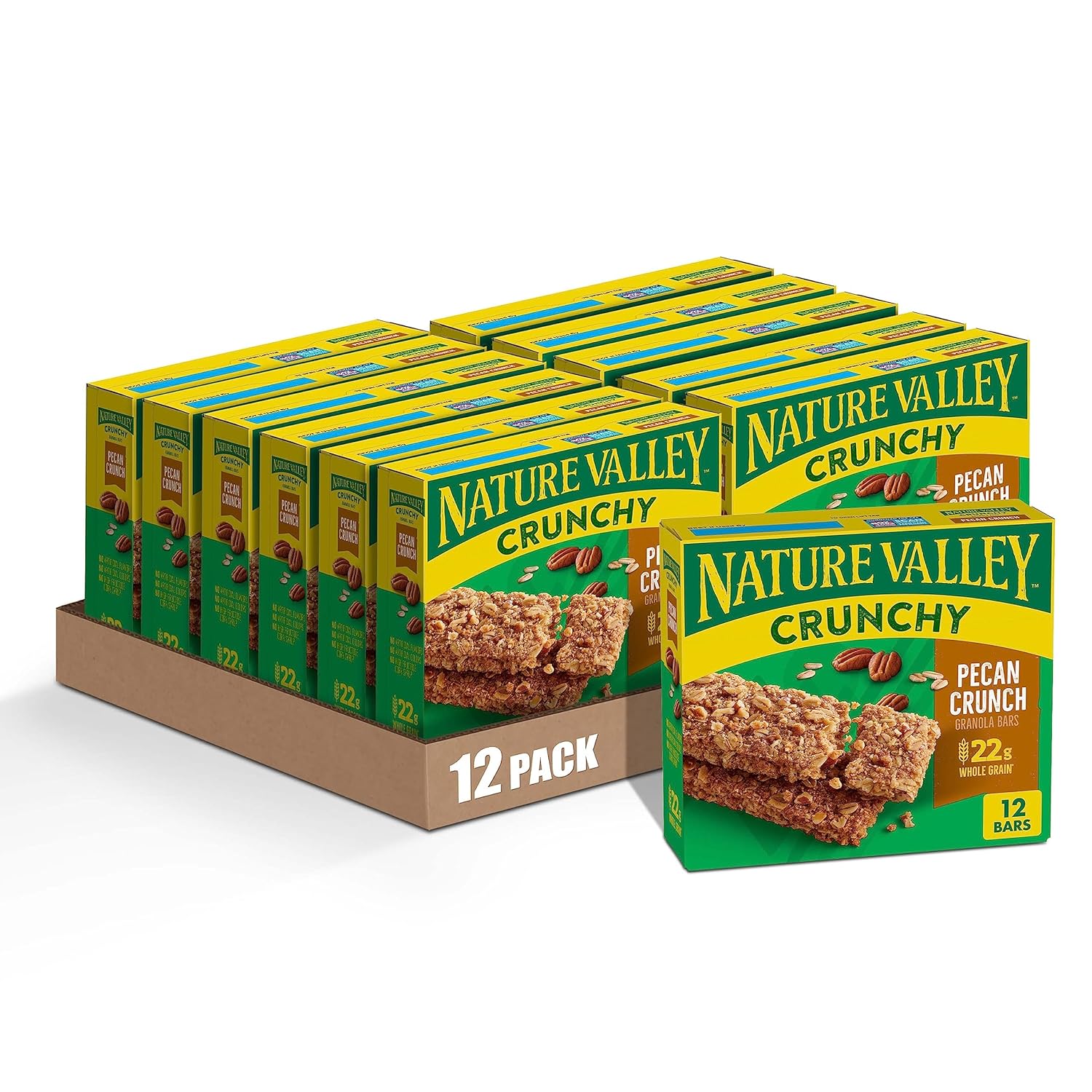 Nature Valley Crunchy Granola Bars with Pecan Crunch for Snacking