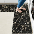 Gold Foil Stamped Marble Kitchen Mats Set - Cushioned Anti Fatigue