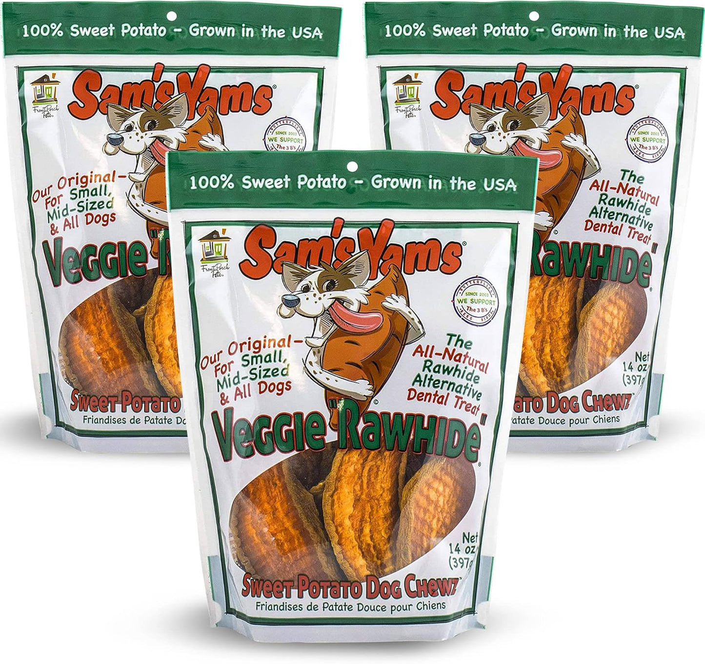 Sam's Yams Sweet Potato Dog Chewz - Healthy Treats for Dogs
