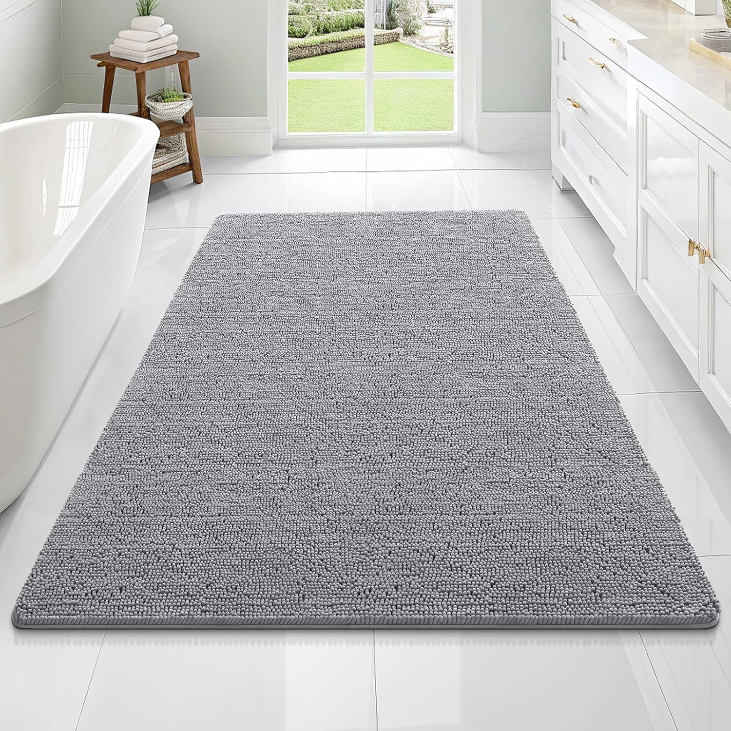 OLANLY Extra Soft Chenille Bath Rugs for Ultimate Comfort