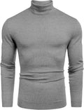 Men's Slim Fit Turtleneck Sweater - Casual Knitted Pullover