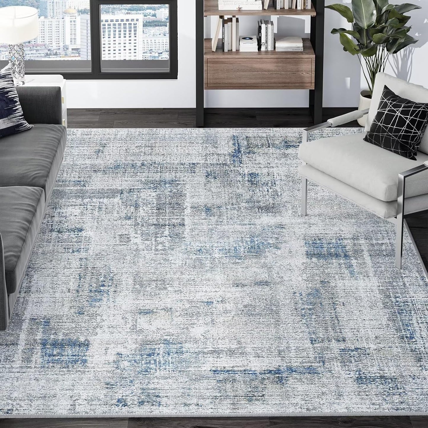 Eleisa Modern Abstract Area Rug 8x10 for Living Room Decor