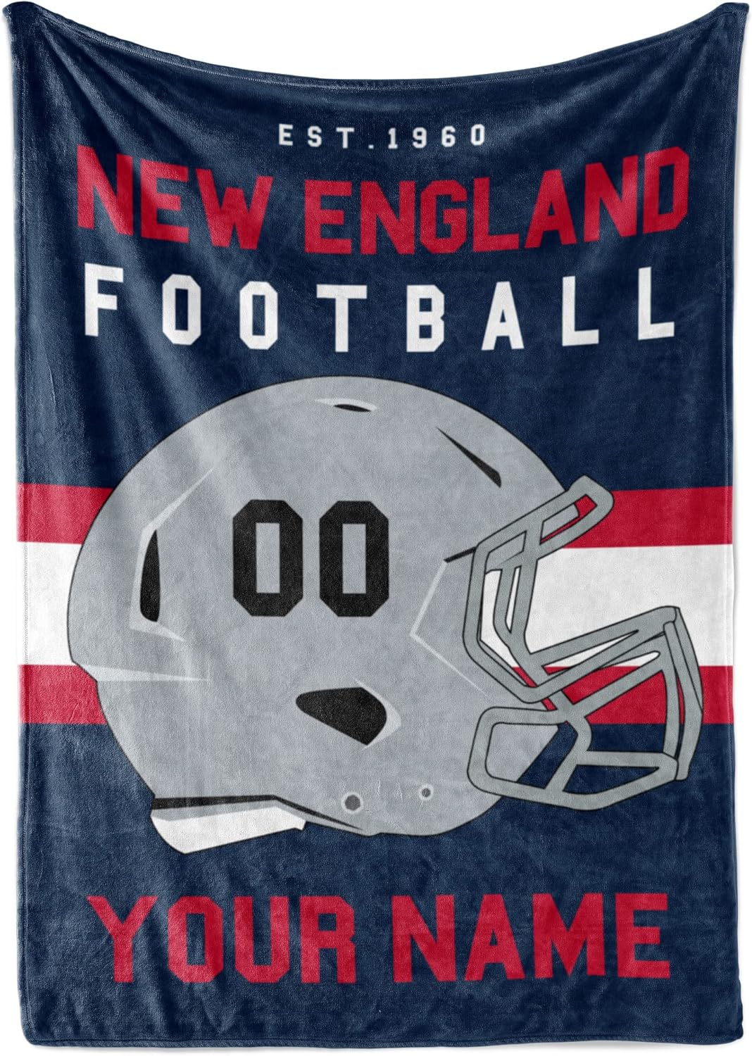 Personalized Throw Blanket for Football Fans - Custom Fleece