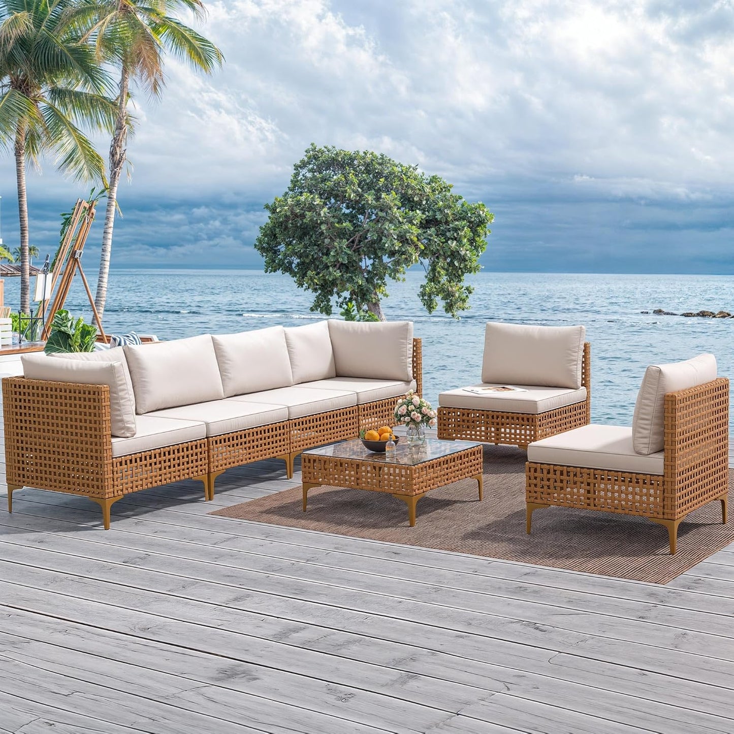 YITAHOME 7-Piece Patio Furniture Set for Outdoor Relaxation