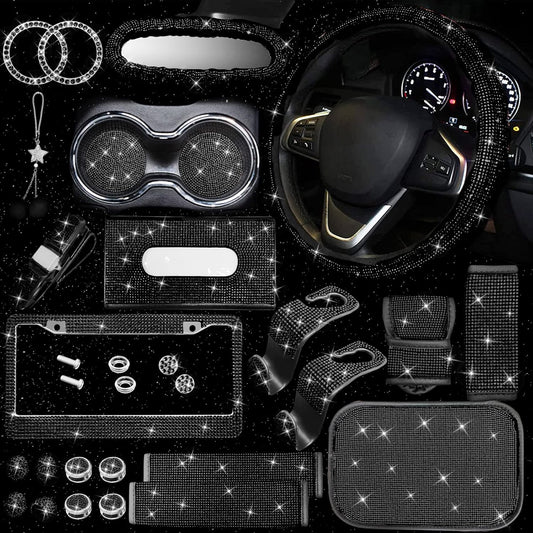 Bling Car Parts Set with 25 Accessories for Stylish Vehicles
