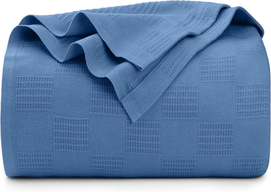 Utopia Bedding Wedgewood Cotton Blanket - King Size Comfort