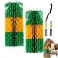 Livestock Scratching Brush 2PCS Goat Scratcher Post - Itch Relief