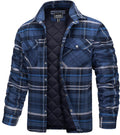 Men's Quilted Lined Flannel Shirt Jacket - Warm Casual Layering