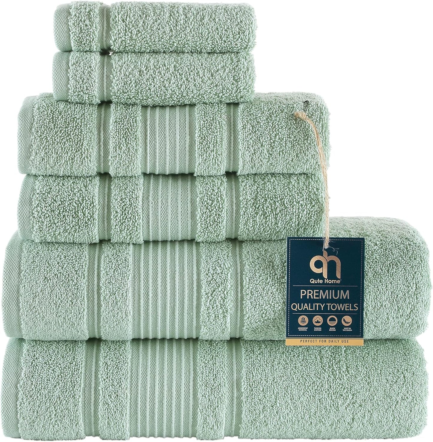 Premium Quality Turkish Cotton Bath Towels Set for Home Use