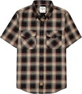 Dubinik Mens Short Sleeve Button Down Shirt - Soft Vintage Casual