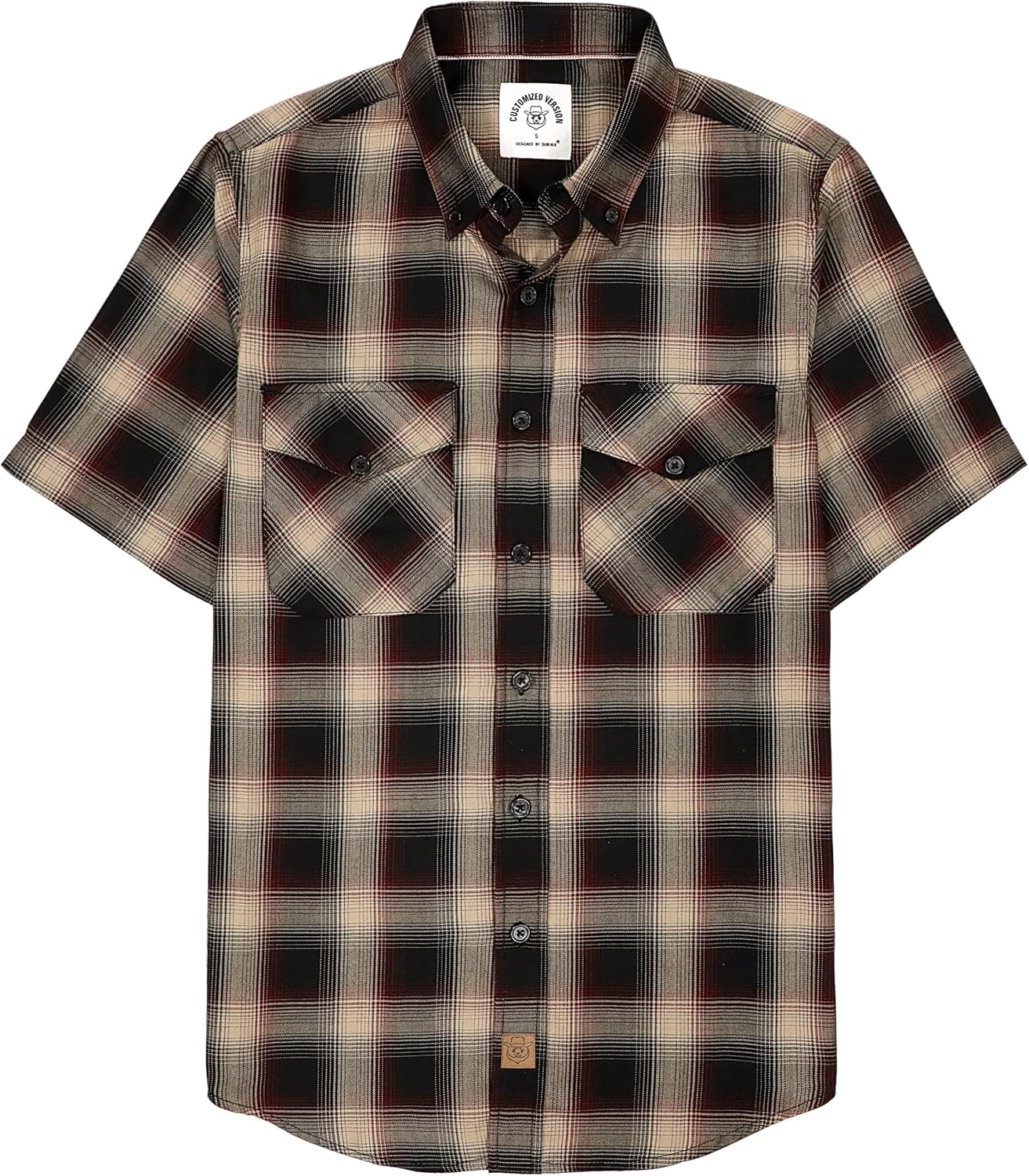 Dubinik Mens Short Sleeve Button Down Shirts for Casual Style